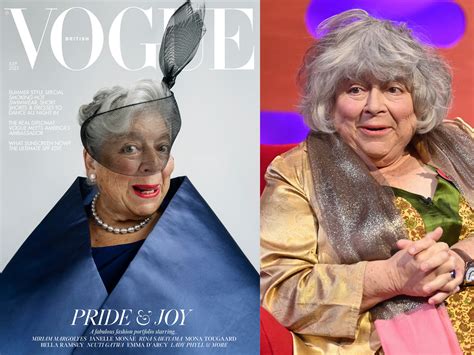 miriam margolyes nude|Miriam Margolyes gloriously poses topless as Vogues cover star。